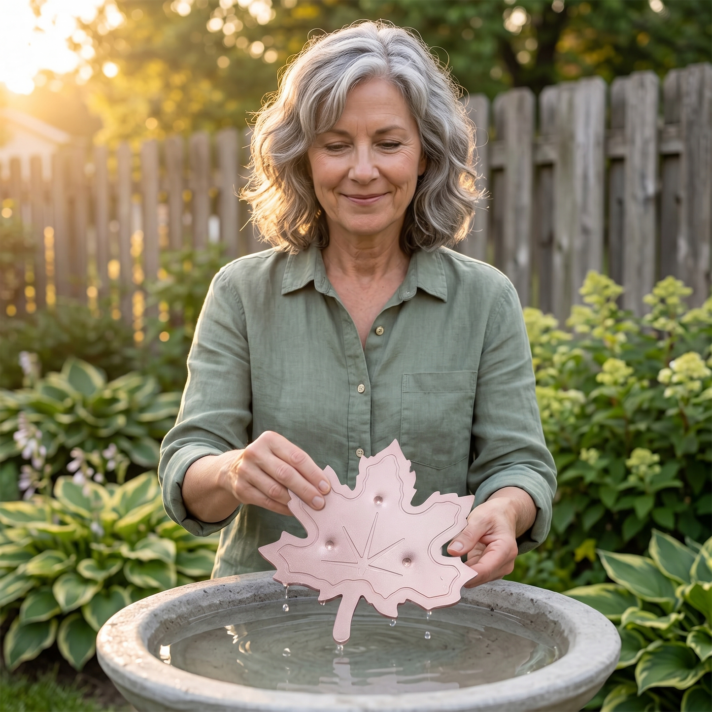 Coppera™ — Copper Leaf Bird Bath Purifier for Algae
