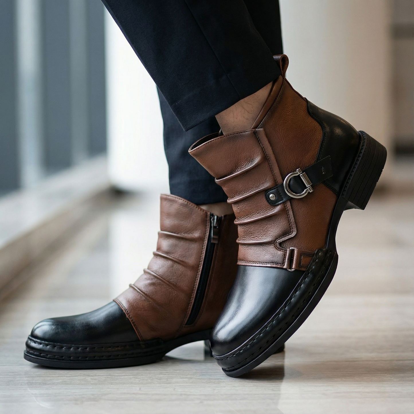 Cavalier™ Two-Tone Ankle Boots