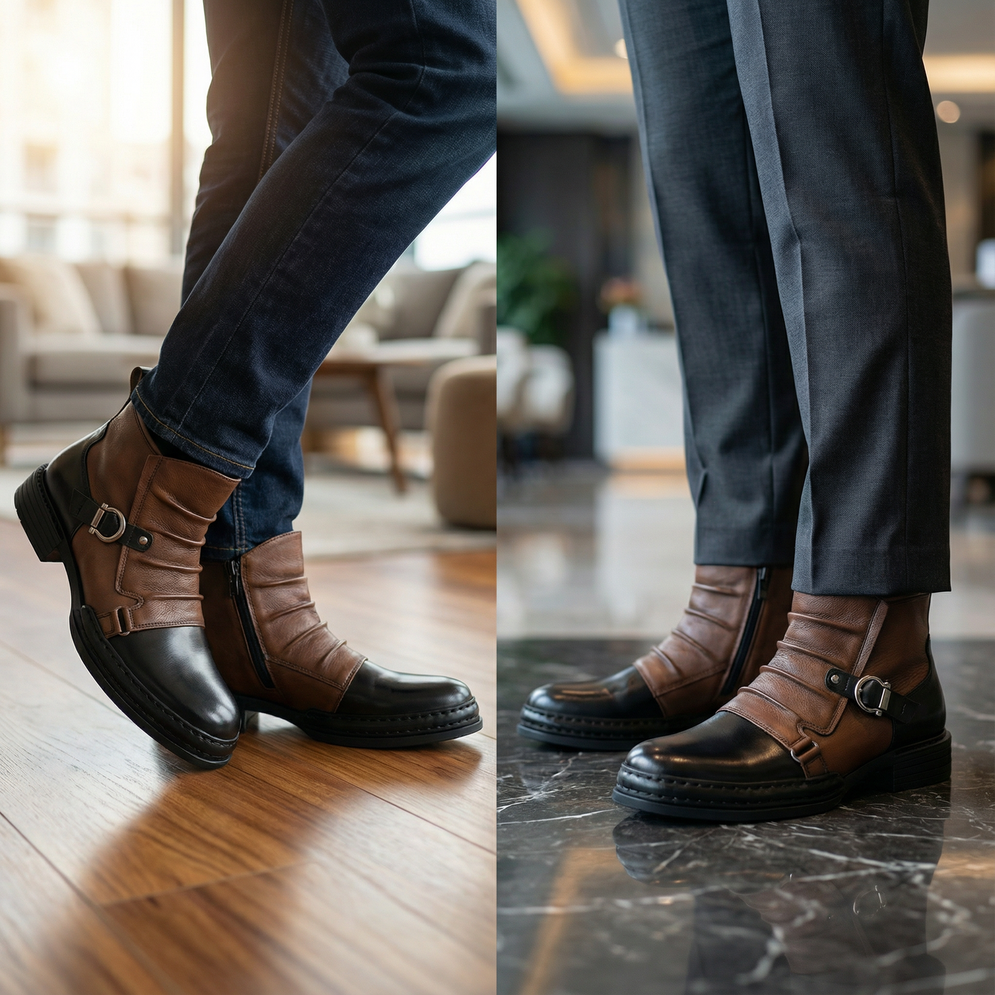 Cavalier™ Two-Tone Ankle Boots