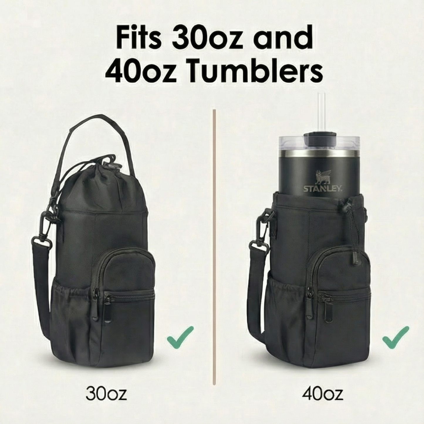 Carryvive™ – Insulated Water Bottle Carrier with Phone Pocket