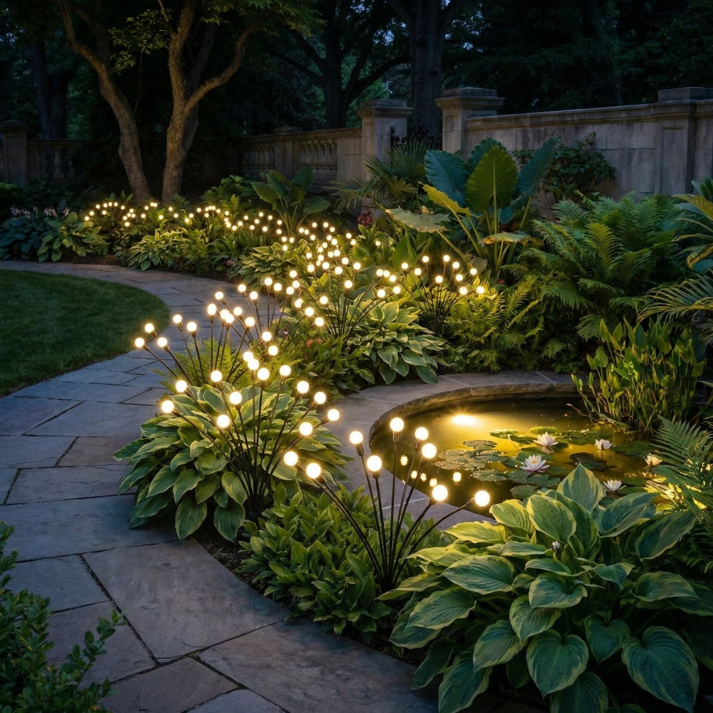 Solar Swaying Garden Lights for Pathway & Yard Decor