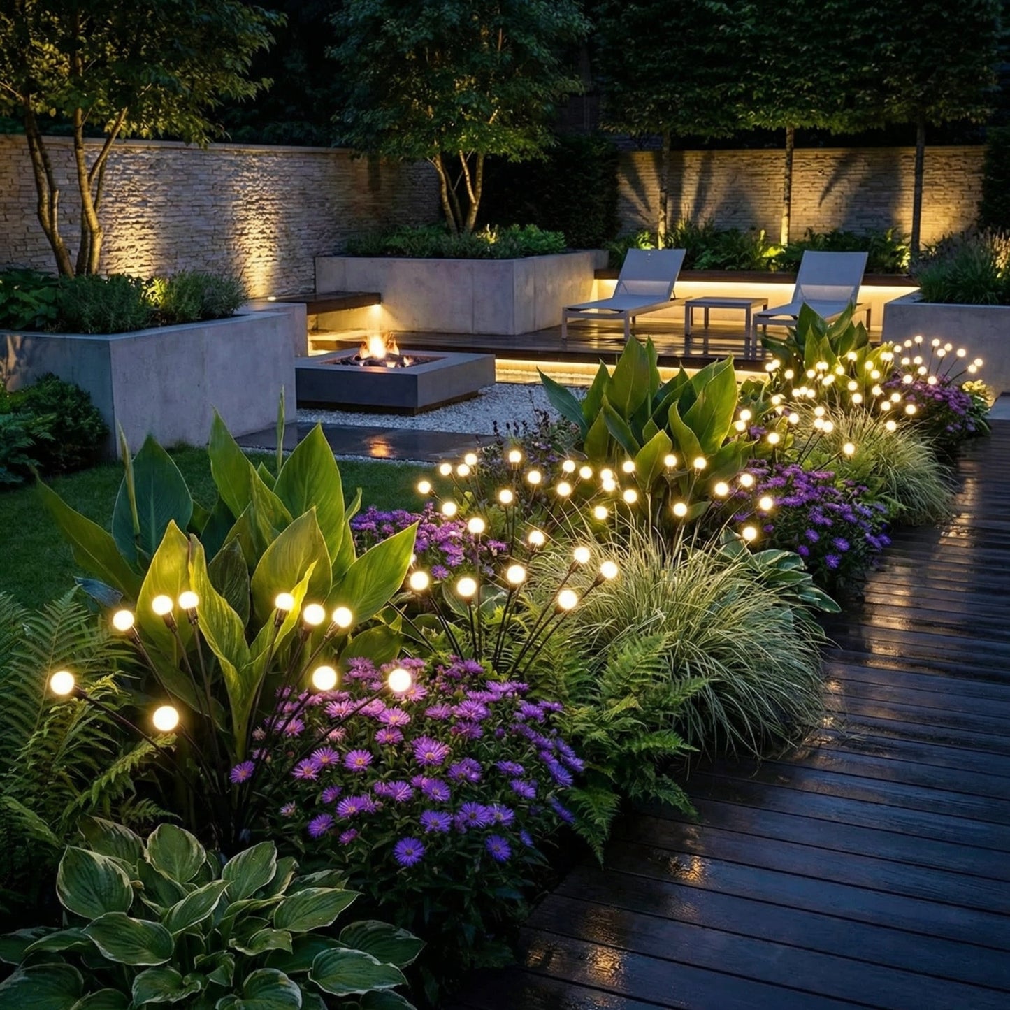 Solar Swaying Garden Lights for Pathway & Yard Decor