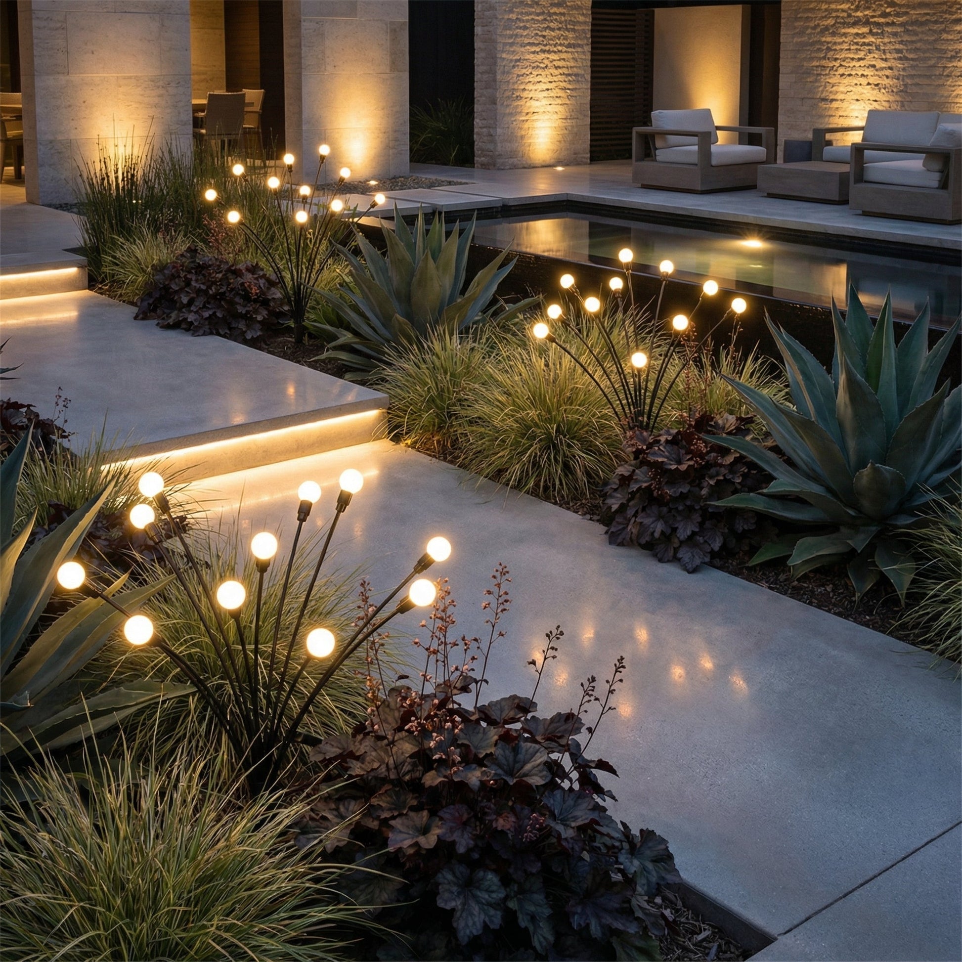 Solar Swaying Garden Lights for Pathway & Yard Decor