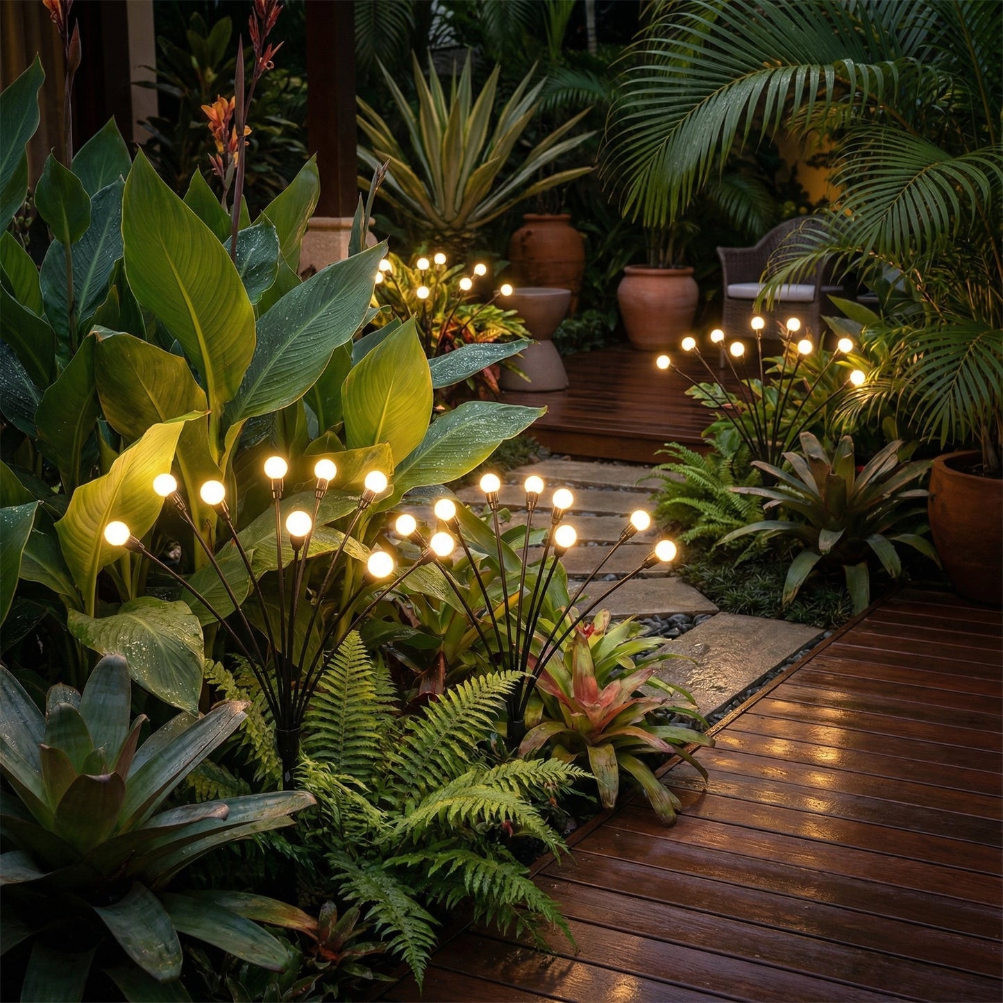 Solar Swaying Garden Lights for Pathway & Yard Decor
