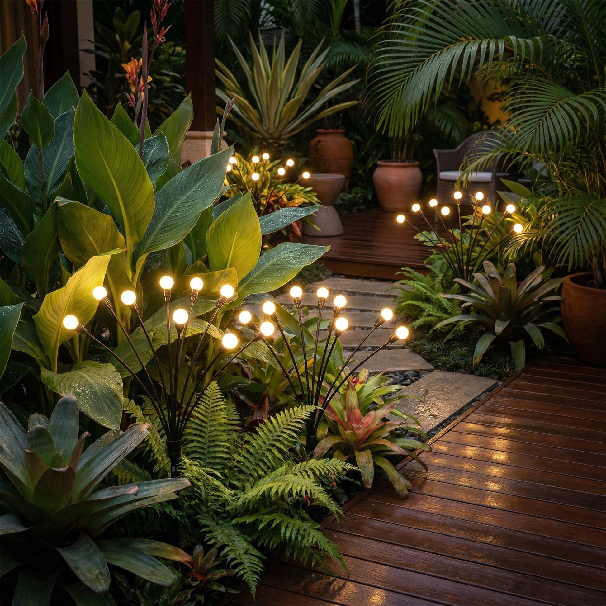 Solar Swaying Garden Lights for Pathway & Yard Decor