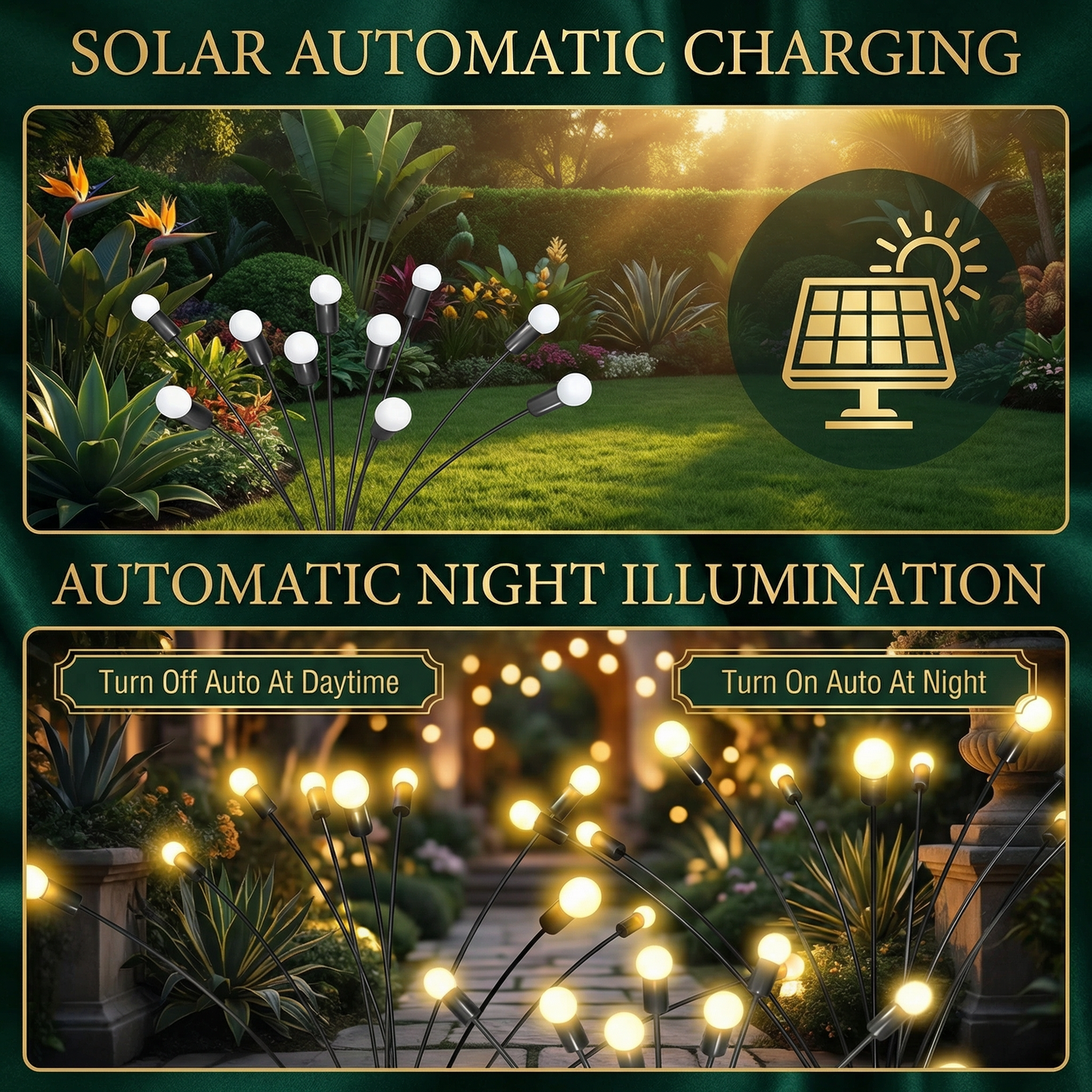 Solar Swaying Garden Lights for Pathway & Yard Decor