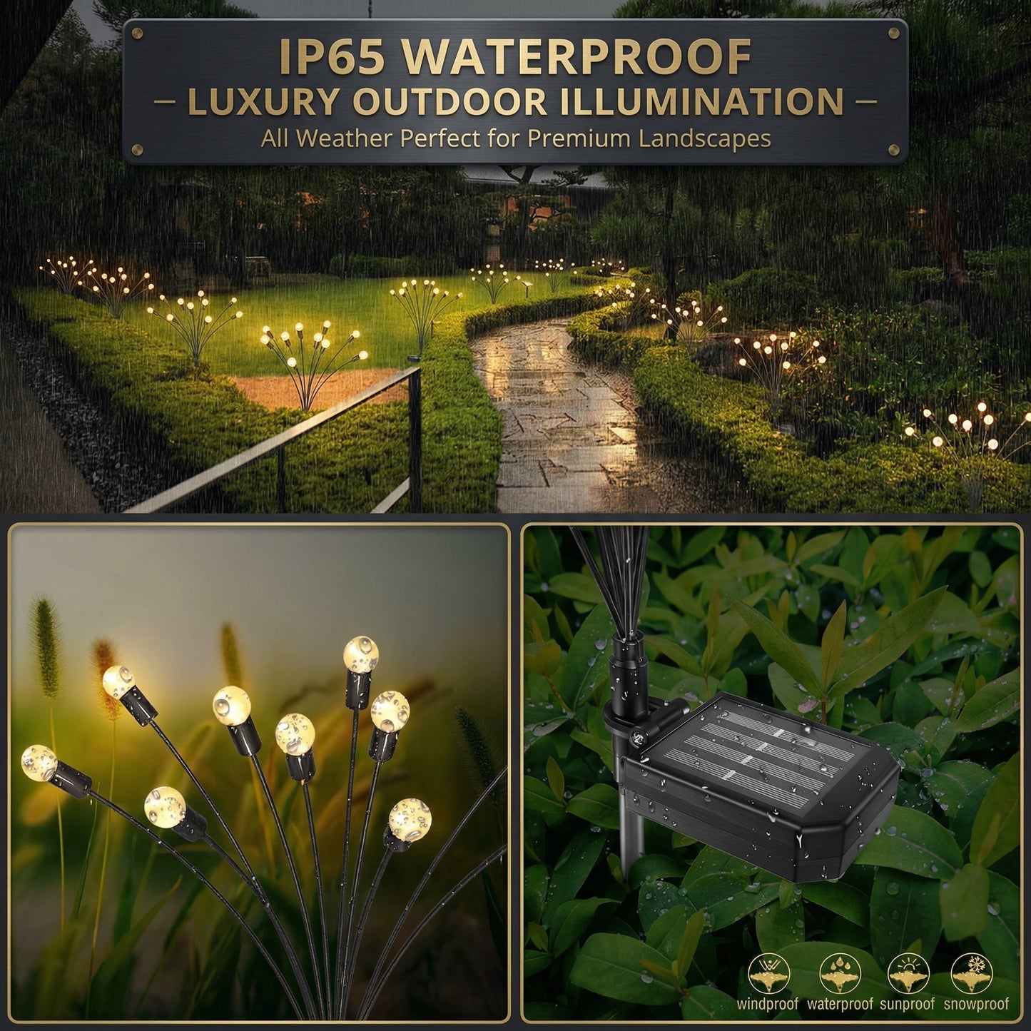 Solar Swaying Garden Lights for Pathway & Yard Decor