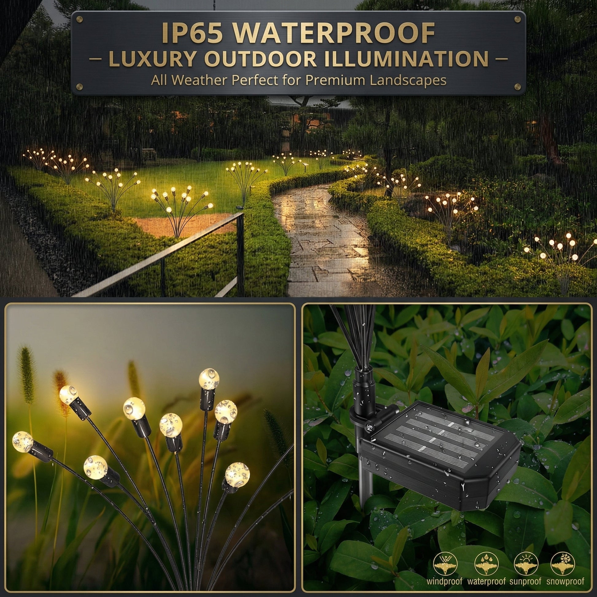 Solar Swaying Garden Lights for Pathway & Yard Decor