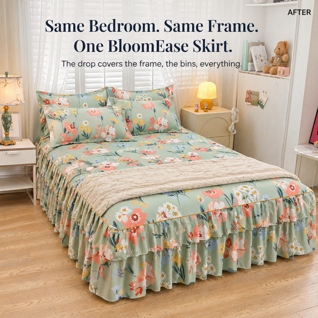 BloomEase™ — Drape Your Bed in Painterly Blooms from Sheet to Floor