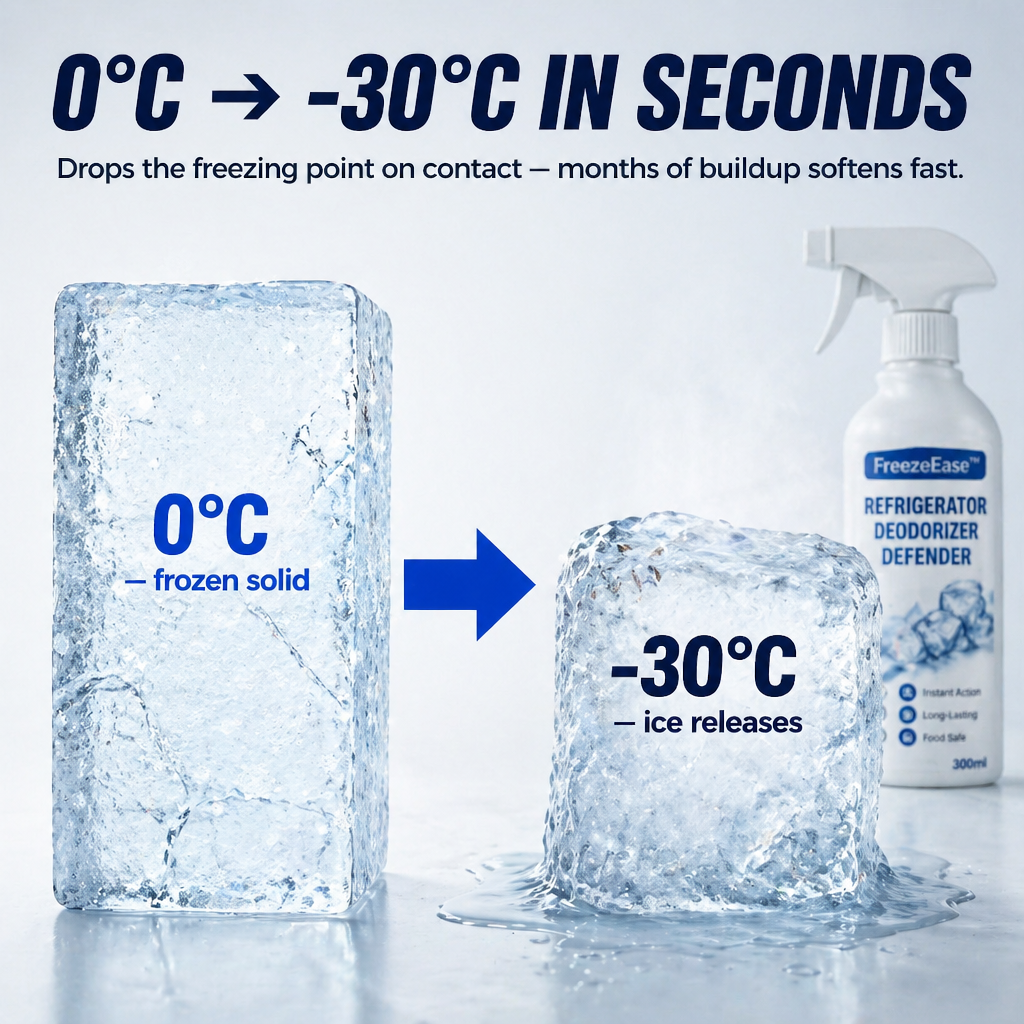 FreezeEase™ — Melt Thick Freezer Ice in Minutes Without Scraping or Scratching
