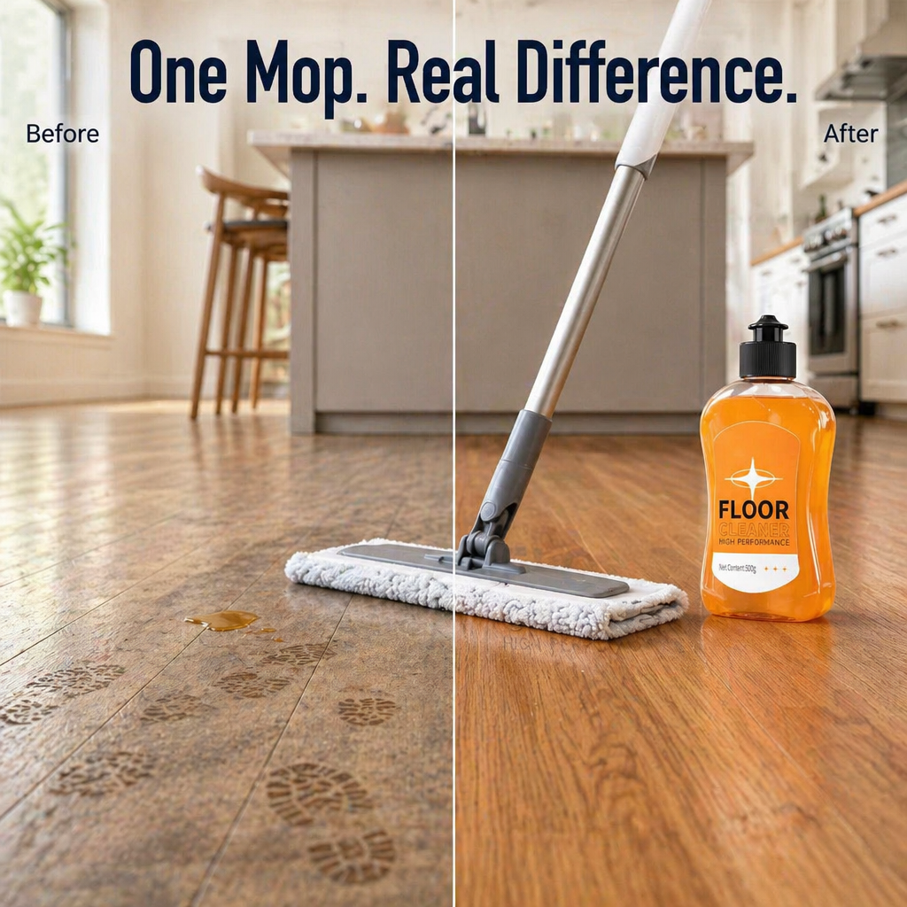 FloorLuxe™ — Mop Wood, Tile, and Bamboo Without the Sticky Chemical Aftermath