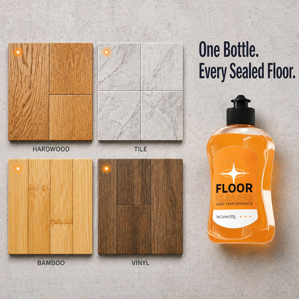 FloorLuxe™ — Mop Wood, Tile, and Bamboo Without the Sticky Chemical Aftermath
