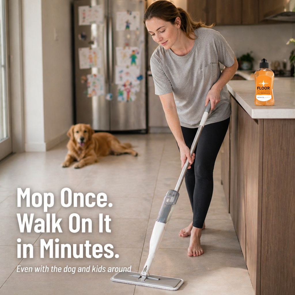 FloorLuxe™ — Mop Wood, Tile, and Bamboo Without the Sticky Chemical Aftermath
