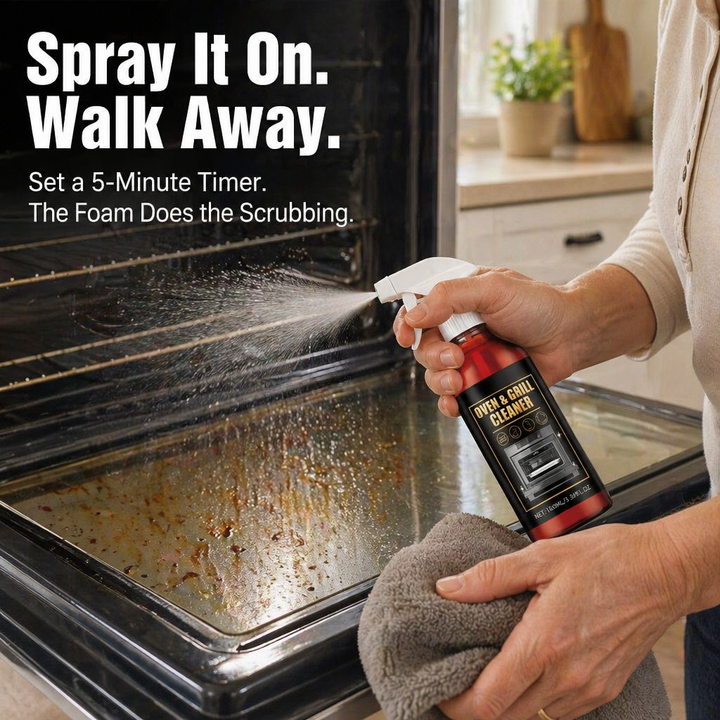 FlareClean™ — Dissolve Year-Old Oven Grease in 5 Minutes Flat