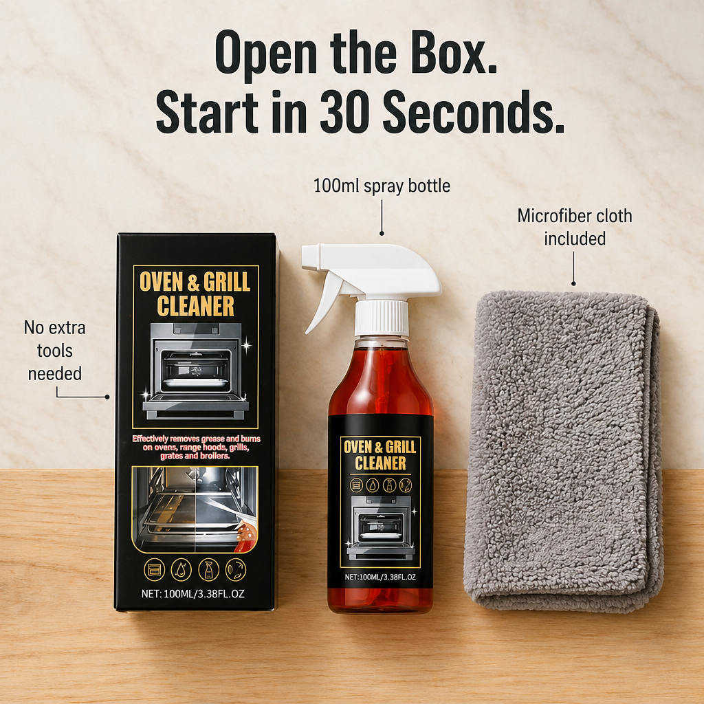 FlareClean™ — Dissolve Year-Old Oven Grease in 5 Minutes Flat