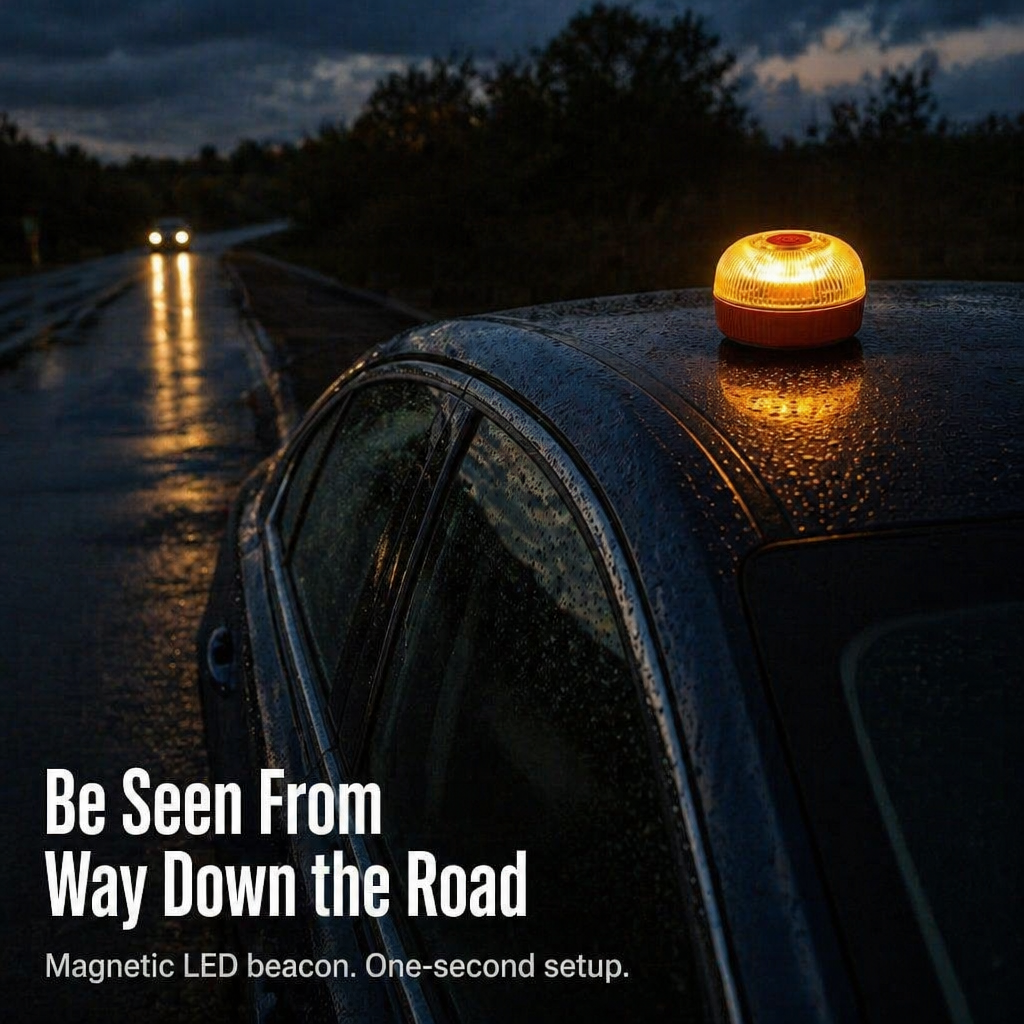 LuciPulse™ — Stick It On Your Roof & Light Up the Roadside in Seconds
