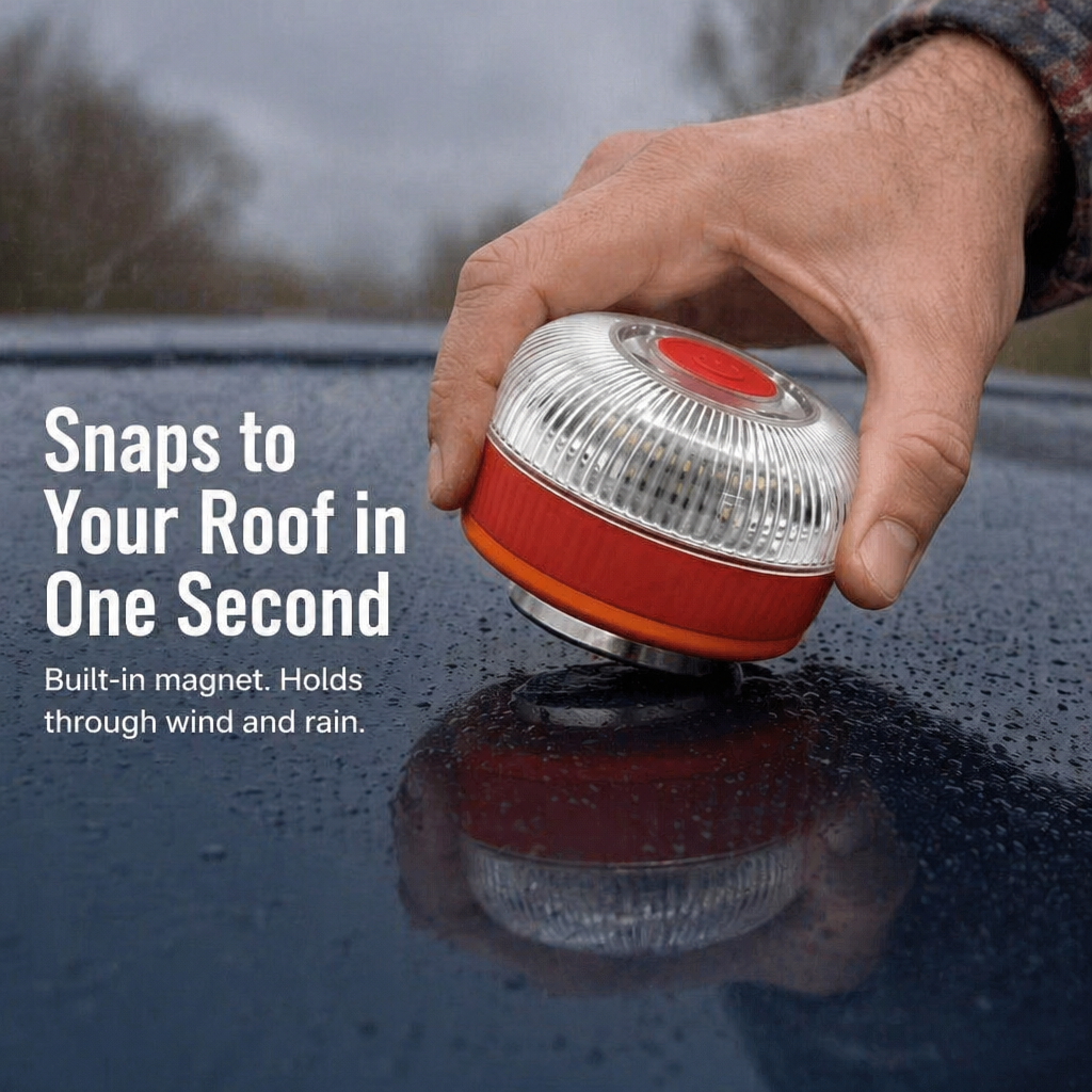 LuciPulse™ — Stick It On Your Roof & Light Up the Roadside in Seconds