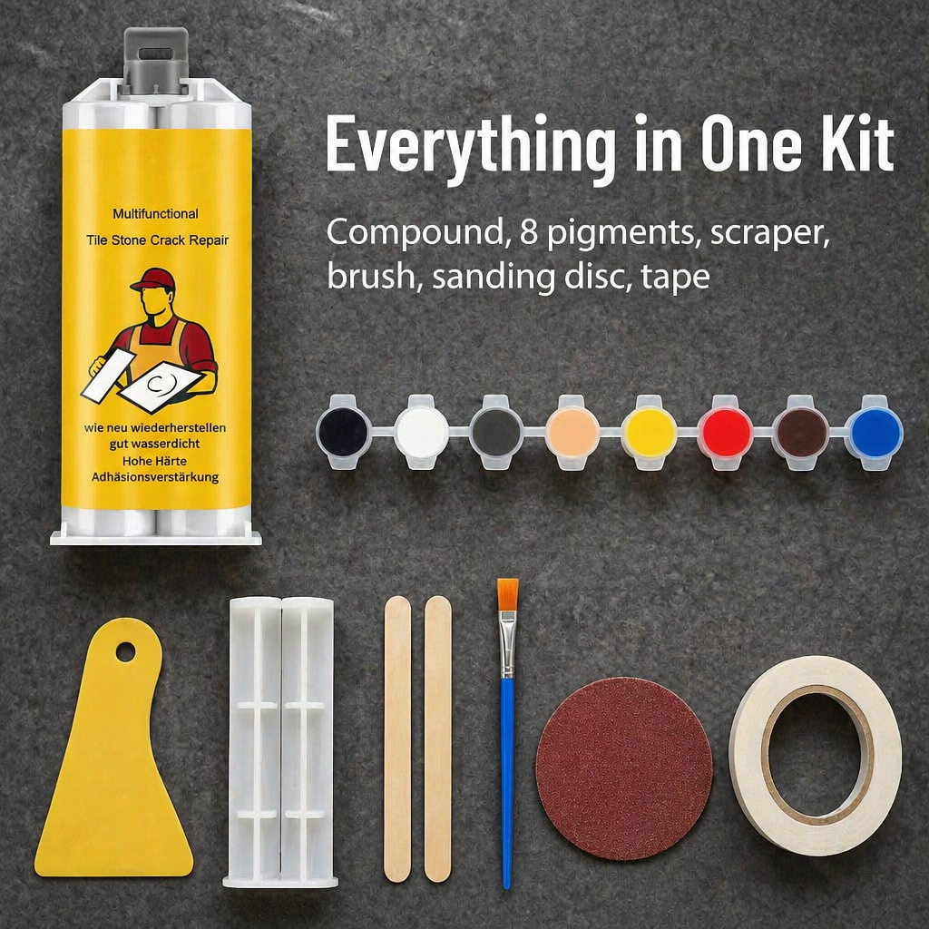 LuxePatch™ — Color-Match & Patch Cracked Tile, Stone, or Porcelain in Minutes