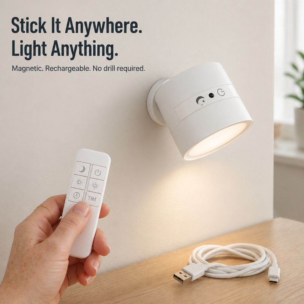 LumaFlex™ — Add Bright, Cordless Light to Any Wall in Under a Minute
