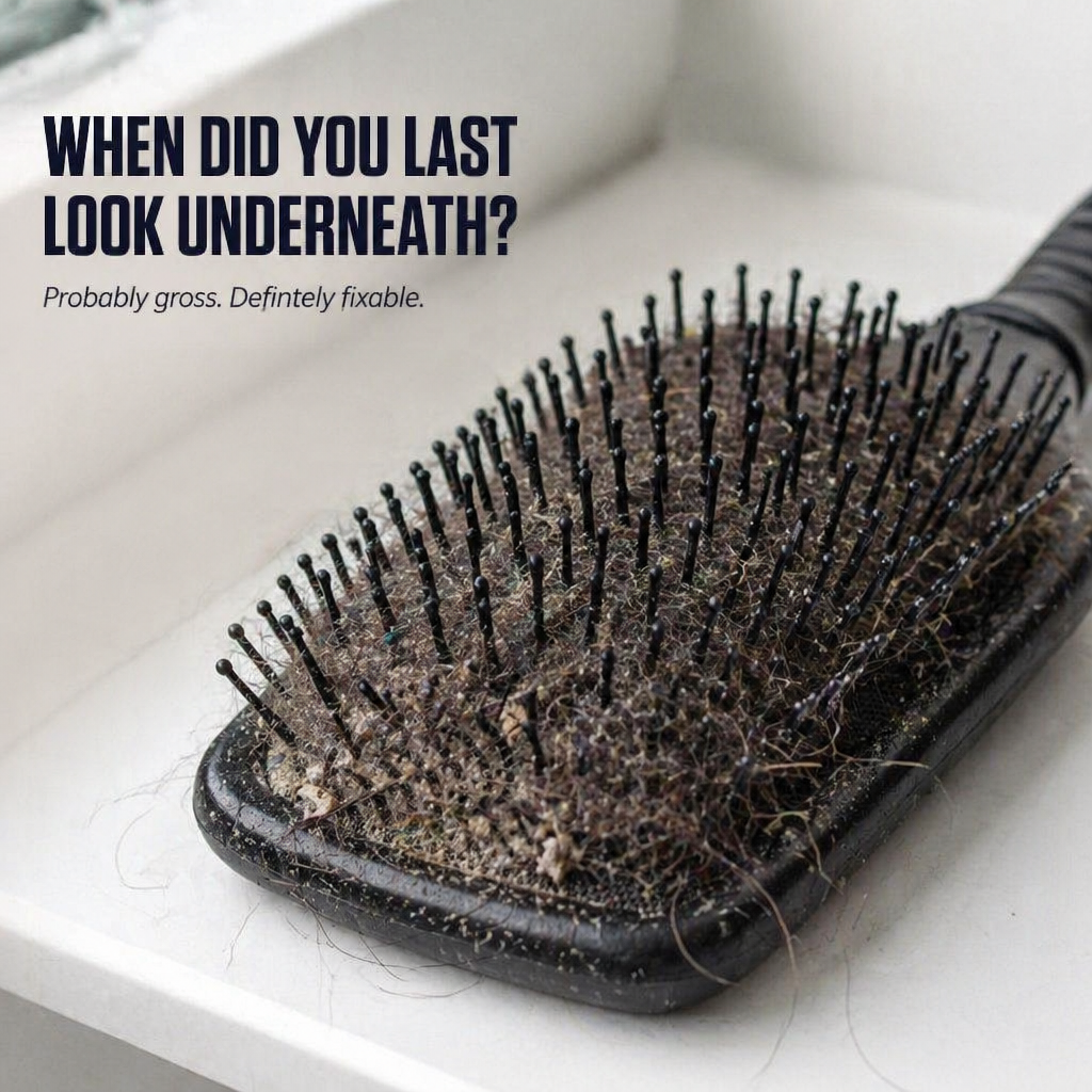 BrushVibe 2-in-1 Hair Brush Cleaner Tool for Combs & Brushes