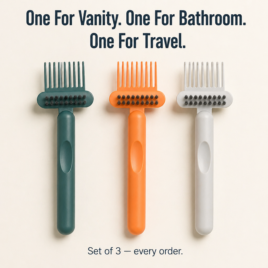 BrushVibe 2-in-1 Hair Brush Cleaner Tool for Combs & Brushes