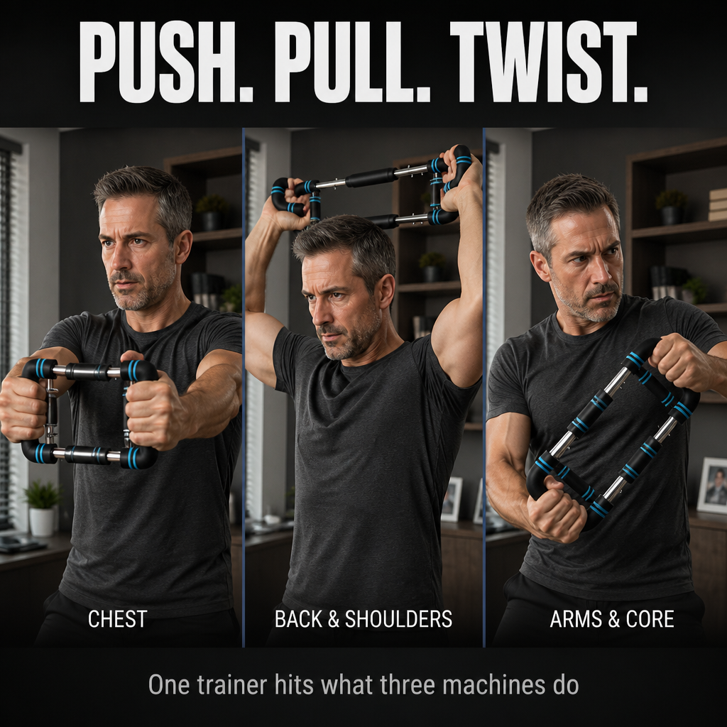 IronVibe™ Adjustable Twister — Sculpt Stronger Arms, Chest & Back in 10 Minutes