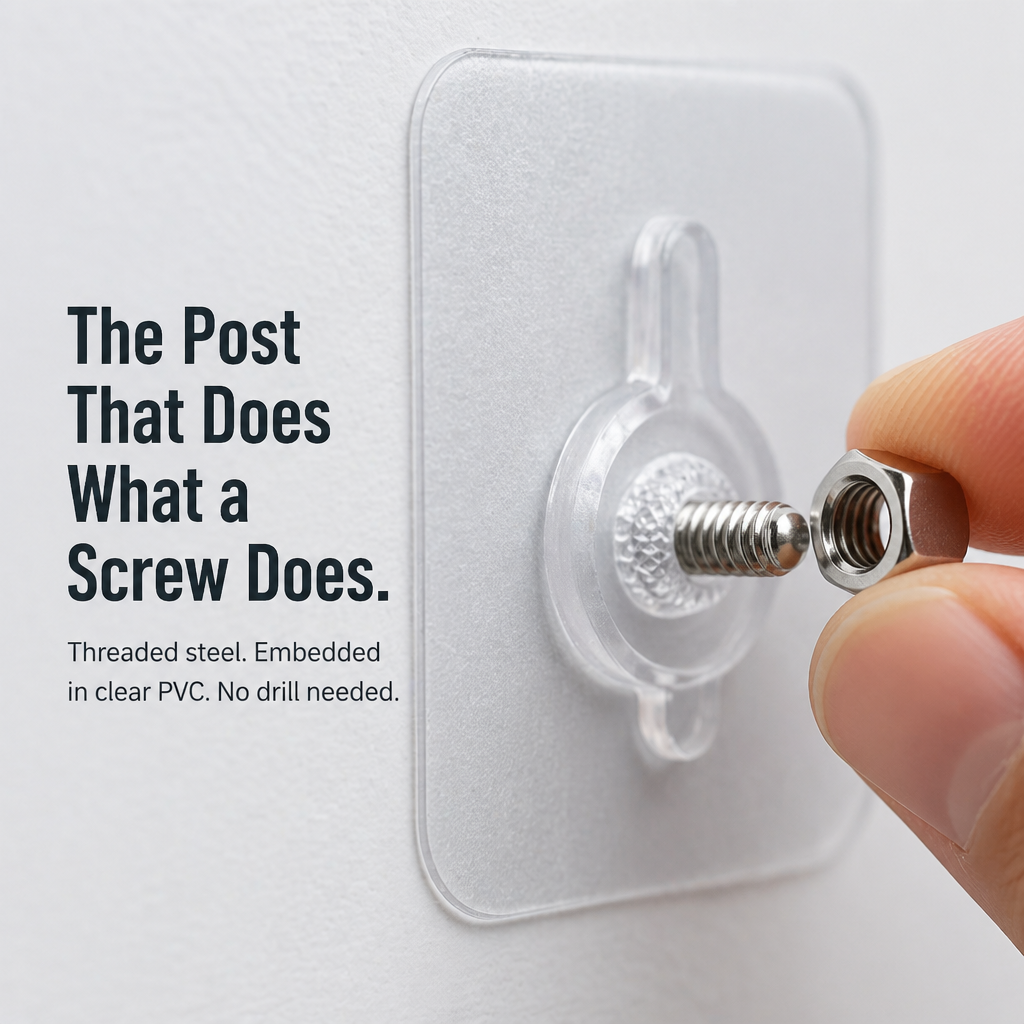 GripLuxe™ ClearHooks — Instantly Hang Heavy, Damage-Free, and Disappear Into Your Walls