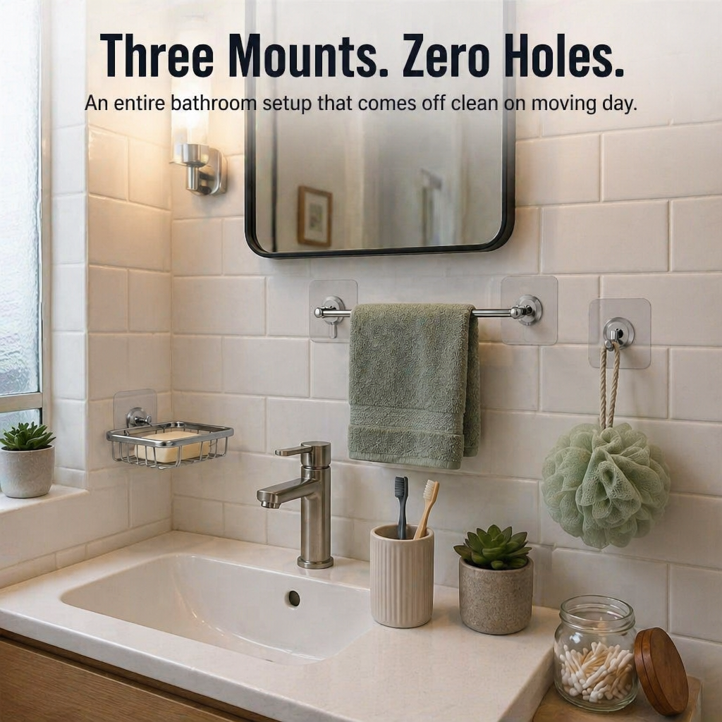 GripLuxe™ ClearHooks — Instantly Hang Heavy, Damage-Free, and Disappear Into Your Walls