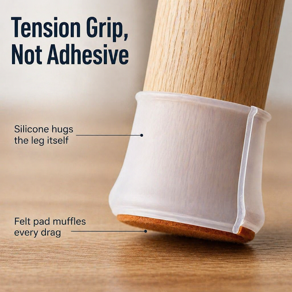 GlideGuard™ — Hug Every Chair Leg, Silence Every Scrape, Save Every Floor