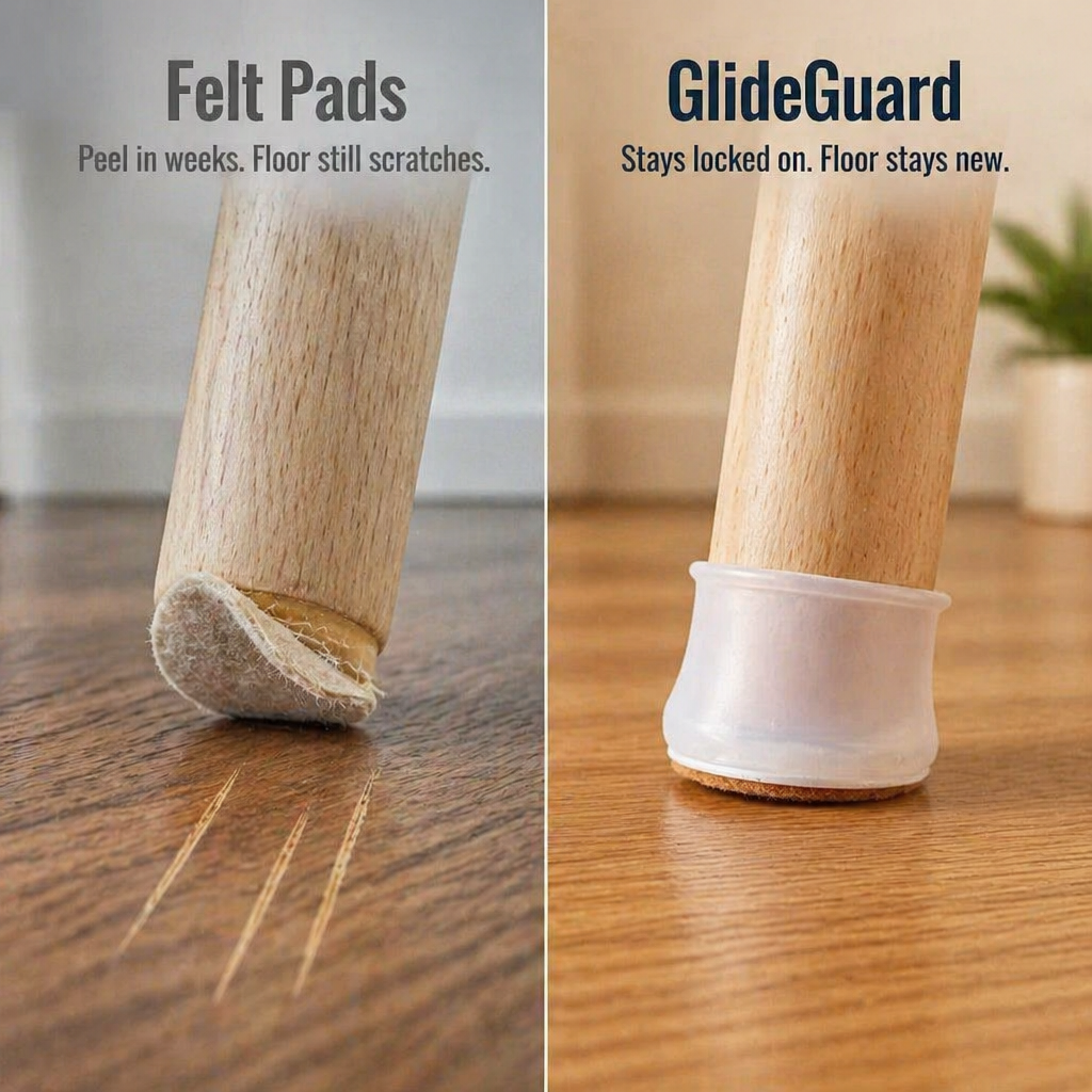 GlideGuard™ — Hug Every Chair Leg, Silence Every Scrape, Save Every Floor