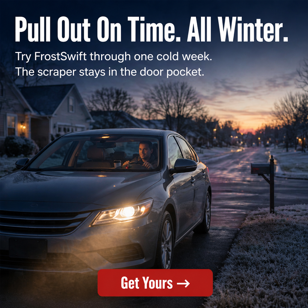 FrostSwift™ — Clear Frozen Windshields in Minutes Without Scraping