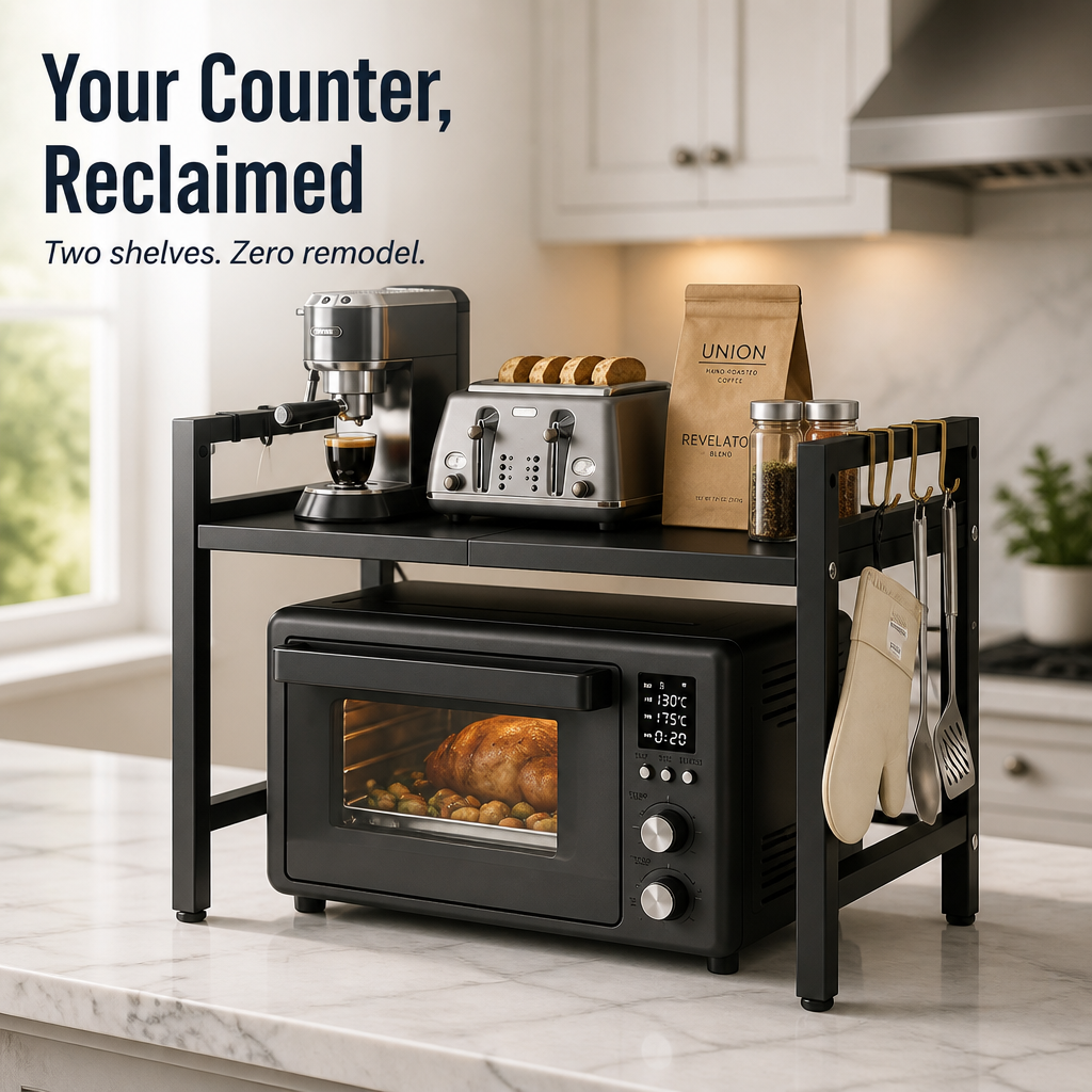 FlexiNest™ — Reclaim Half Your Counter Without Moving a Single Appliance