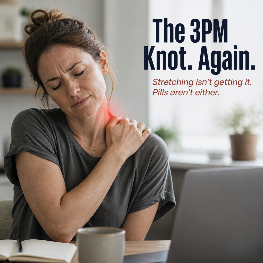 LuminaRelief™ — Knead Out Tech-Neck Tension With Real-Hand Pressure and Heat