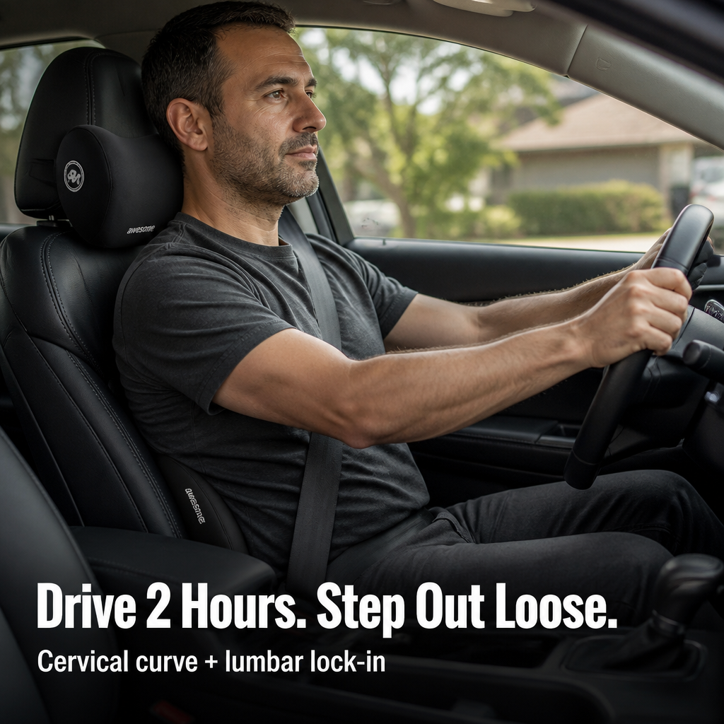 BiomeZen™ — Cradle Your Neck and Lock In Your Lower Back on Long Drives