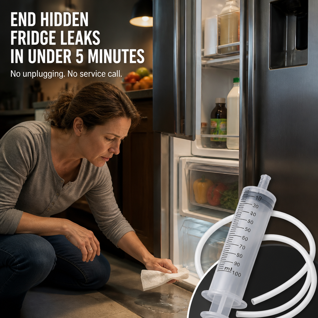 FlowFree™ — End Hidden Fridge Leaks and Odors Without Unplugging a Thing