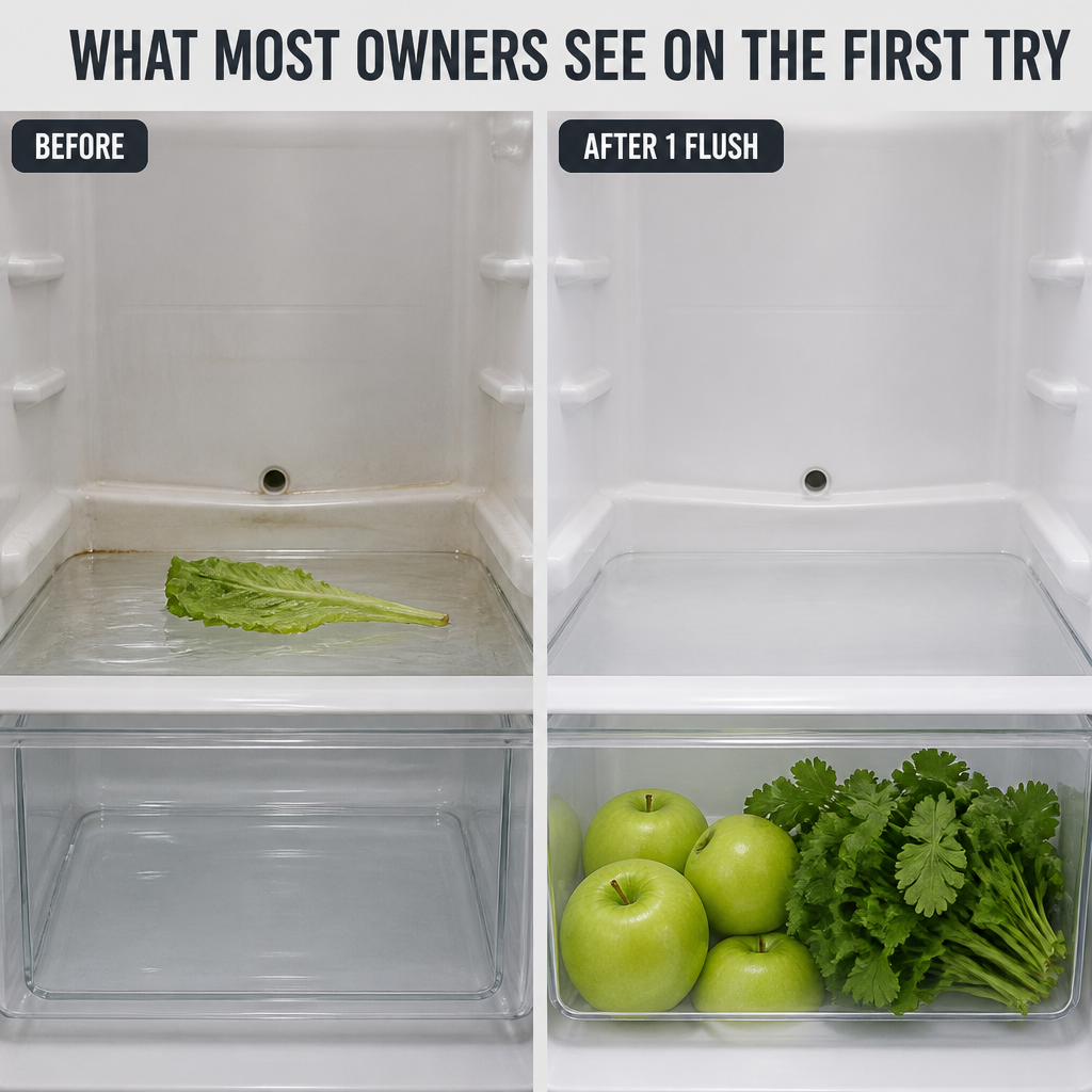 FlowFree™ — End Hidden Fridge Leaks and Odors Without Unplugging a Thing
