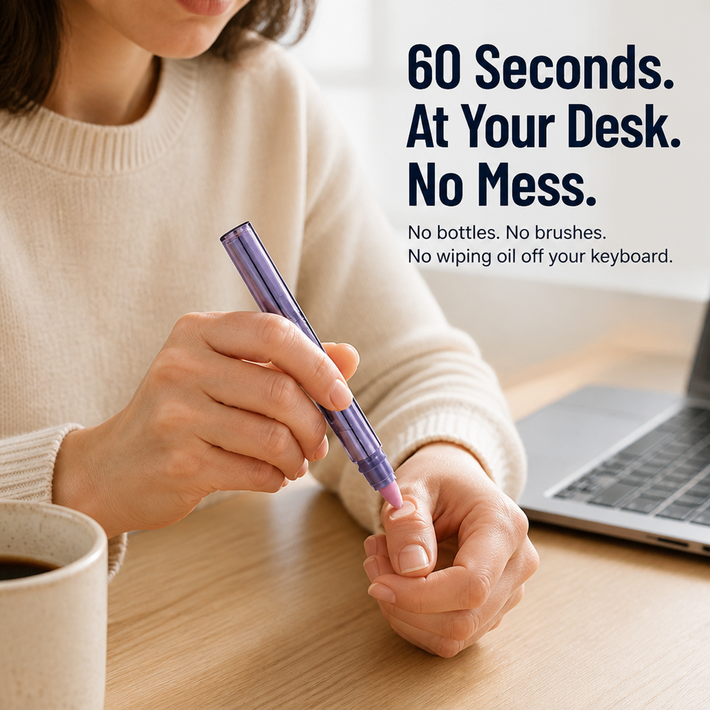 LunaNail™ — Trim, Oil & Strengthen Splitting Nails in One Pocket-Sized Pen