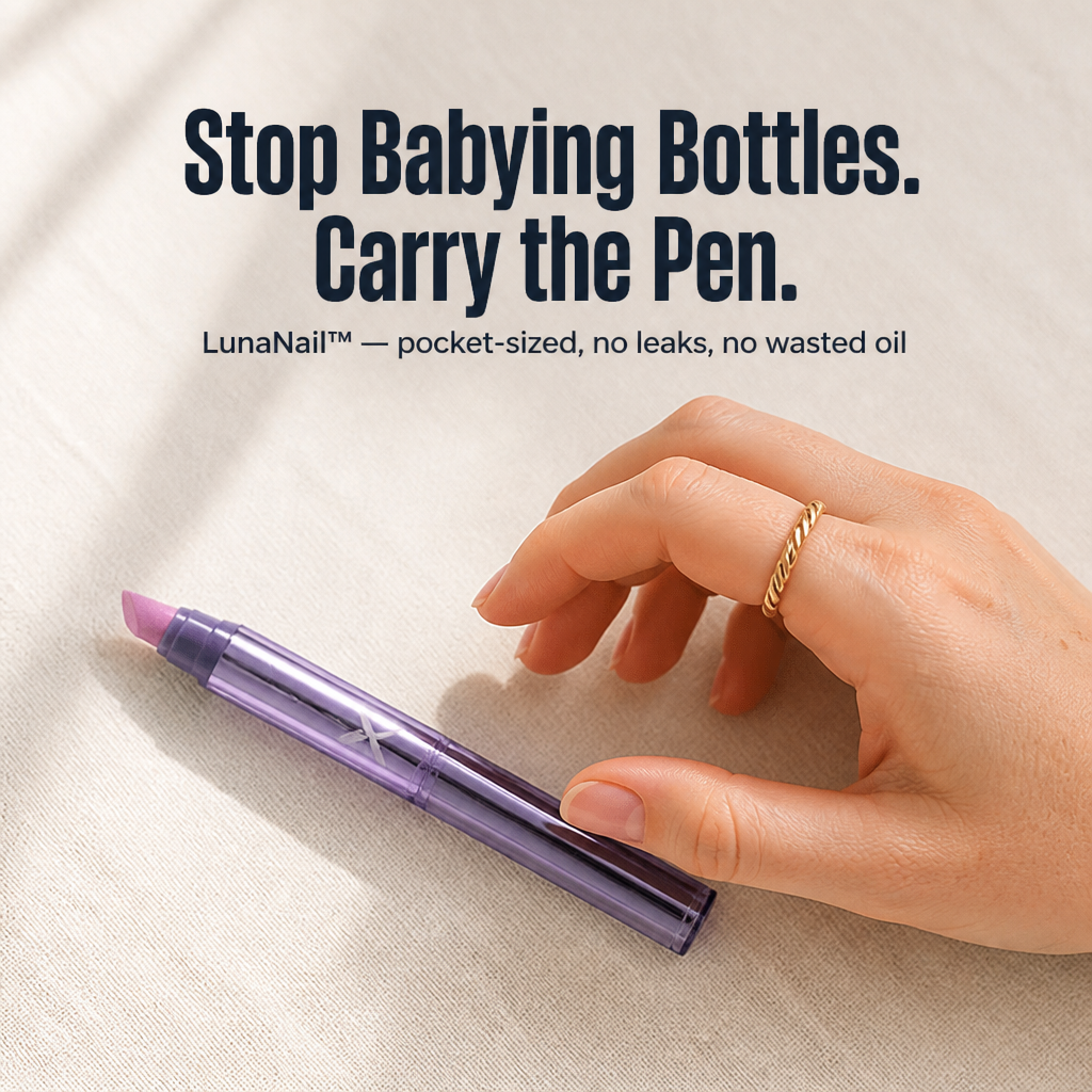 LunaNail™ — Trim, Oil & Strengthen Splitting Nails in One Pocket-Sized Pen