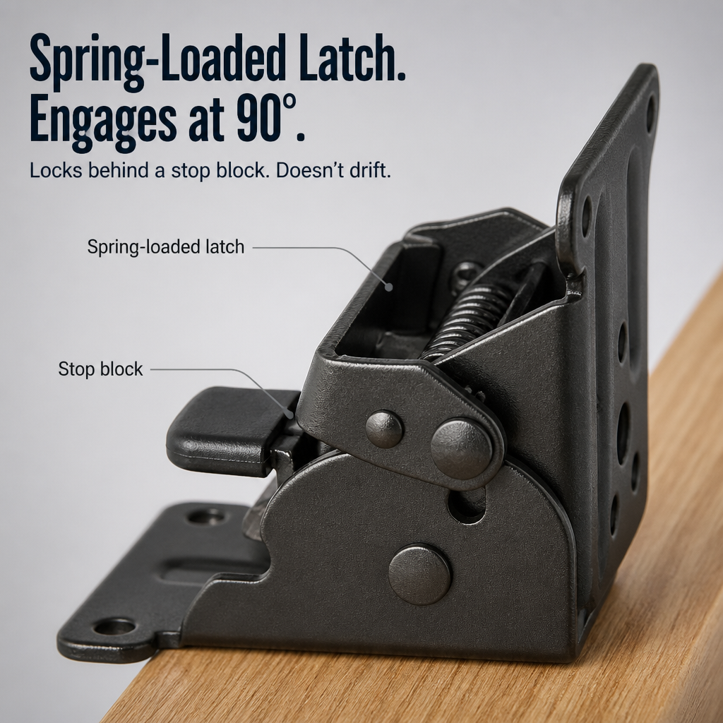 ForgeFold™ — Hold 500 Pounds Steady, Then Fold It Flush to the Wall