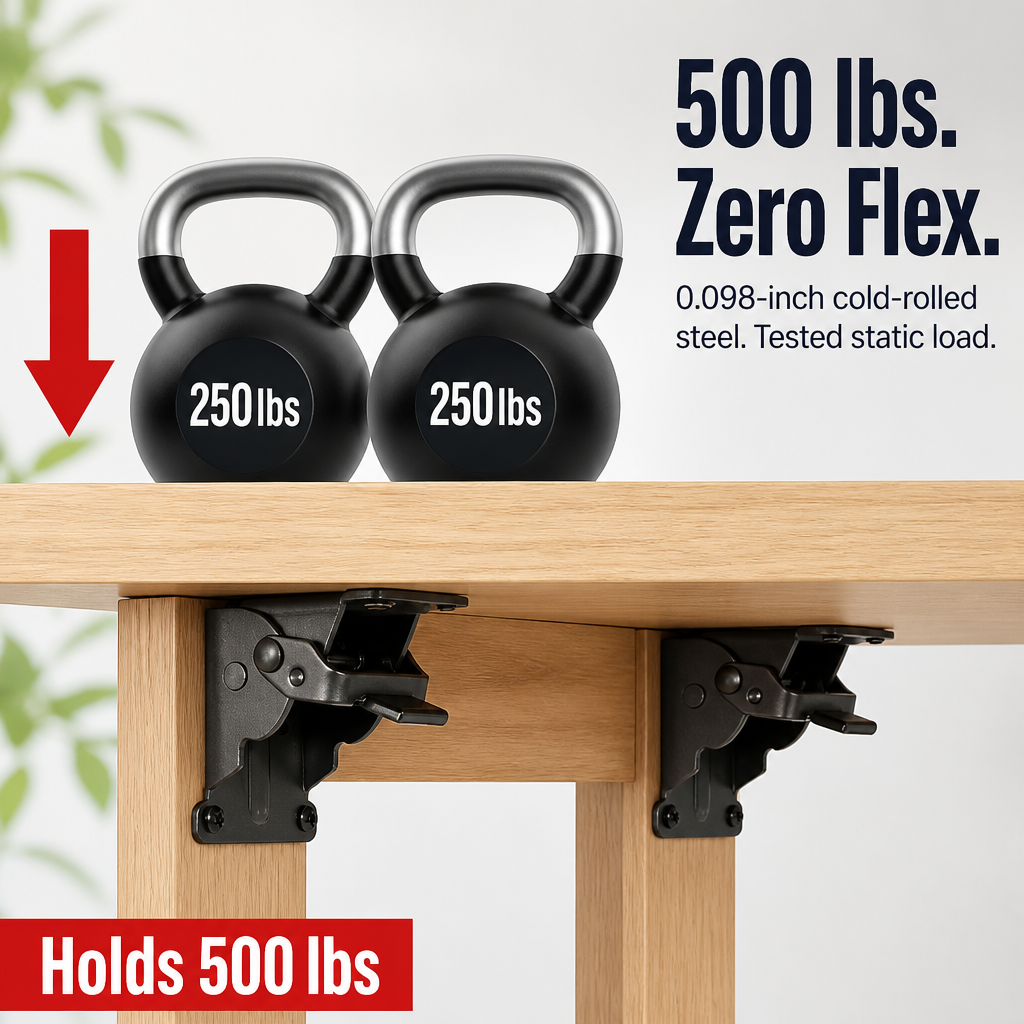 ForgeFold™ — Hold 500 Pounds Steady, Then Fold It Flush to the Wall