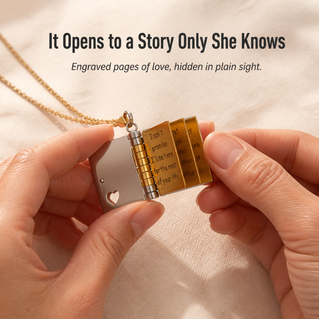 HeartLore™ — Give Her a Book of Engraved Love She'll Wear Every Day