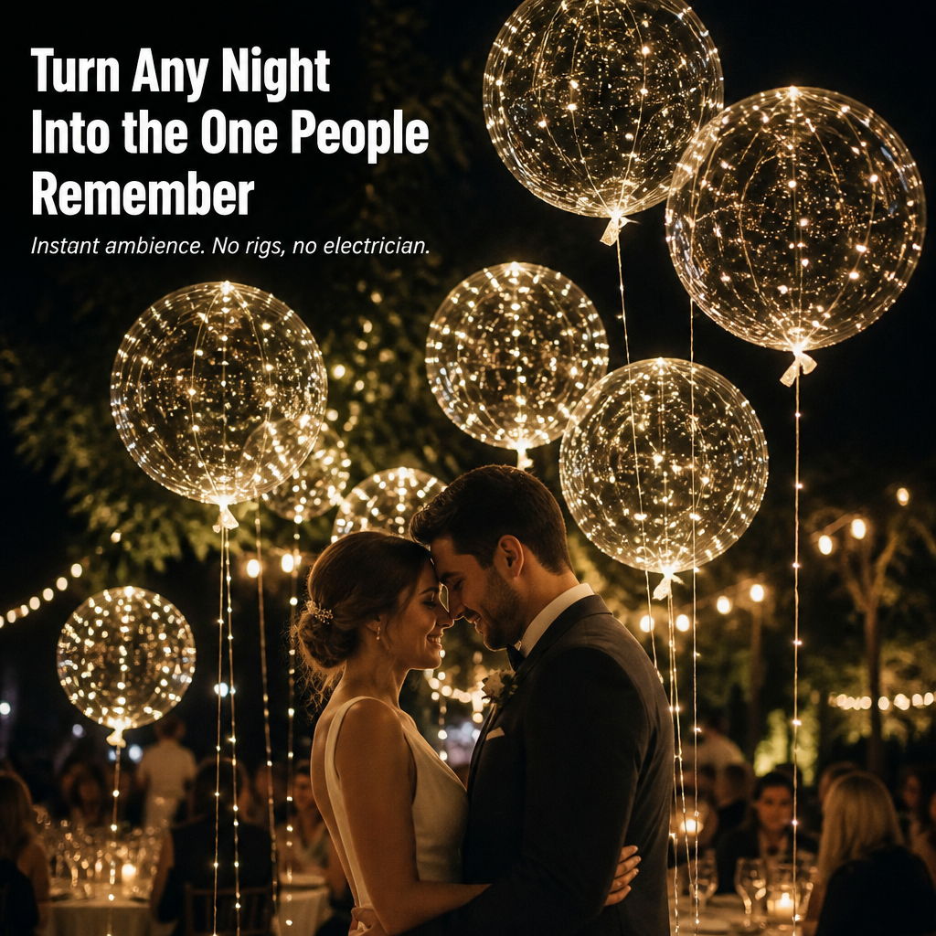 GlowNova™ LED Balloons — Hang the Glow Your Guests Will Ask You About