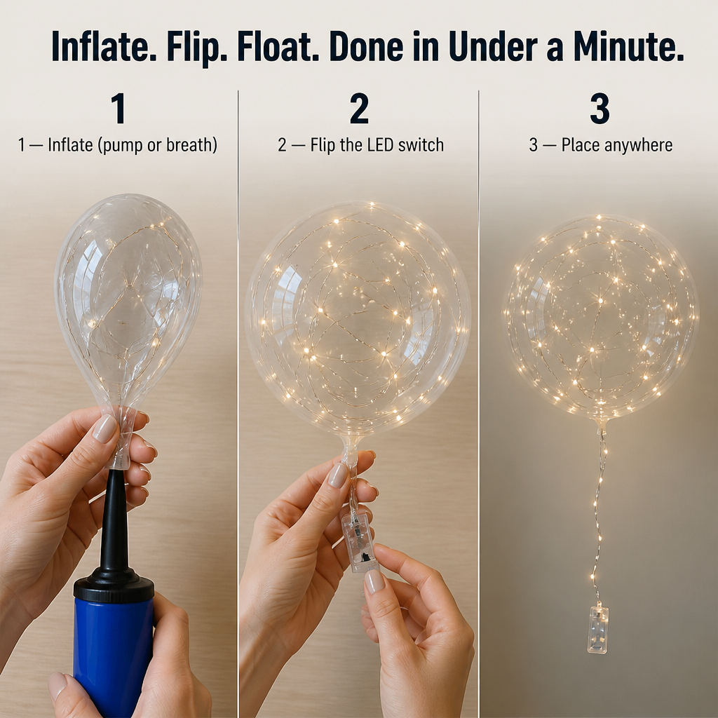 GlowNova™ LED Balloons — Hang the Glow Your Guests Will Ask You About