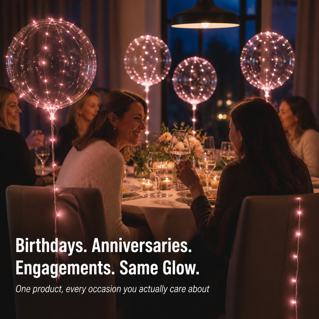 GlowNova™ LED Balloons — Hang the Glow Your Guests Will Ask You About