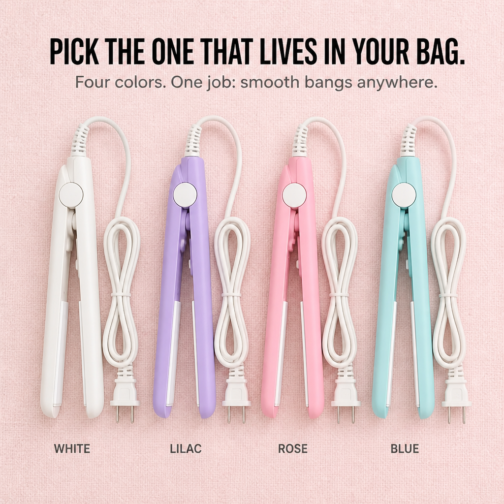 LumeaCurve™ Mini Styler — Smooth Bangs, Tame Frizz & Refresh Waves On The Go