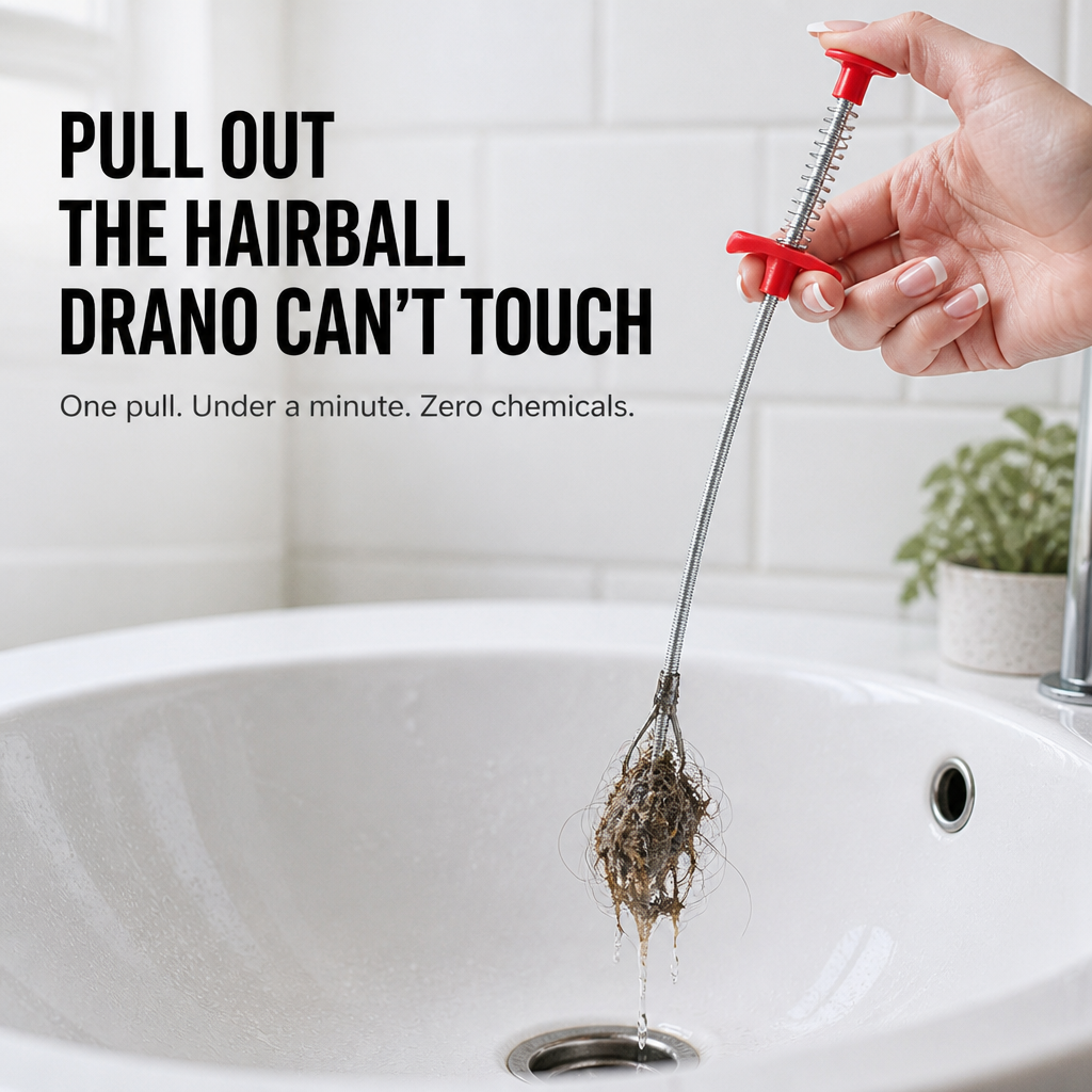 ClingClaw™ — Pull Out The Hairball Drano And Plumbers Can't Reach