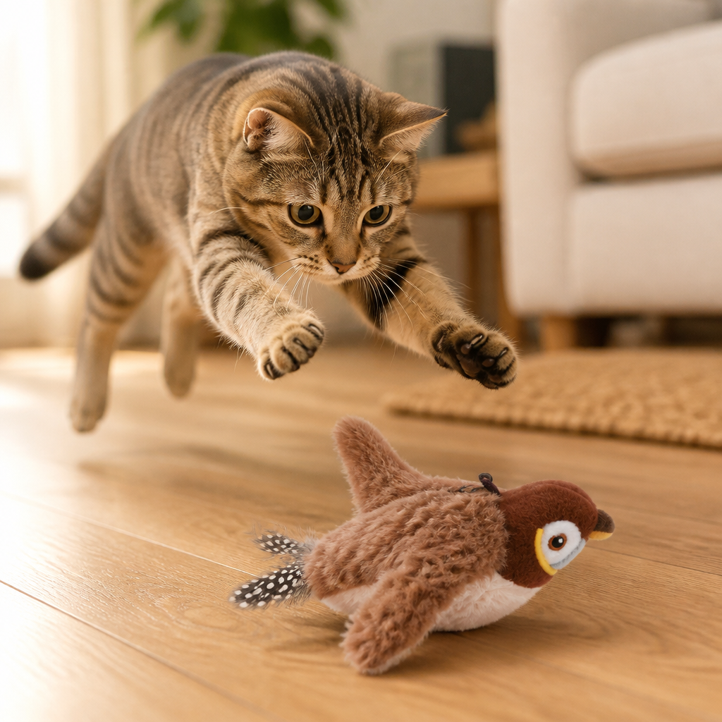 FeralFlicker™ — Wake Your Indoor Cat's Hunter Brain With One Paw Tap