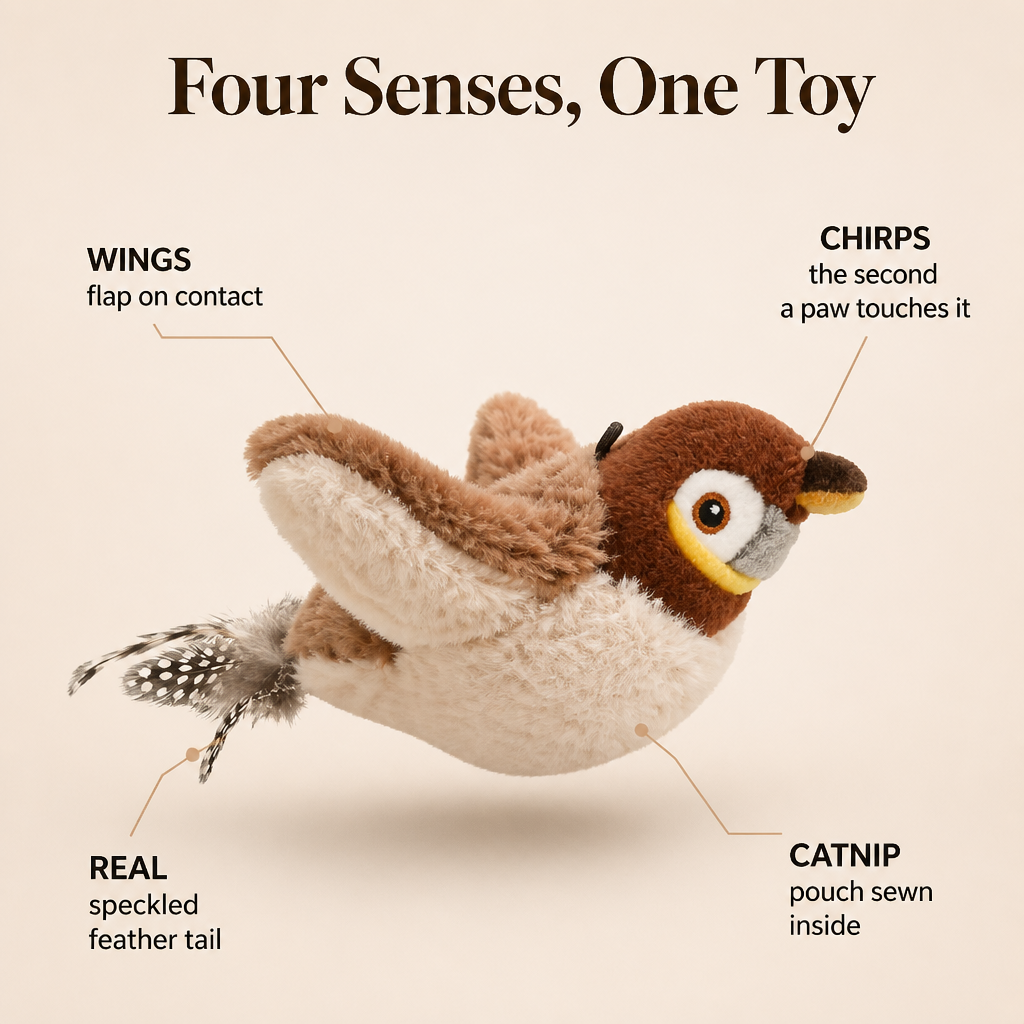 FeralFlicker™ — Wake Your Indoor Cat's Hunter Brain With One Paw Tap