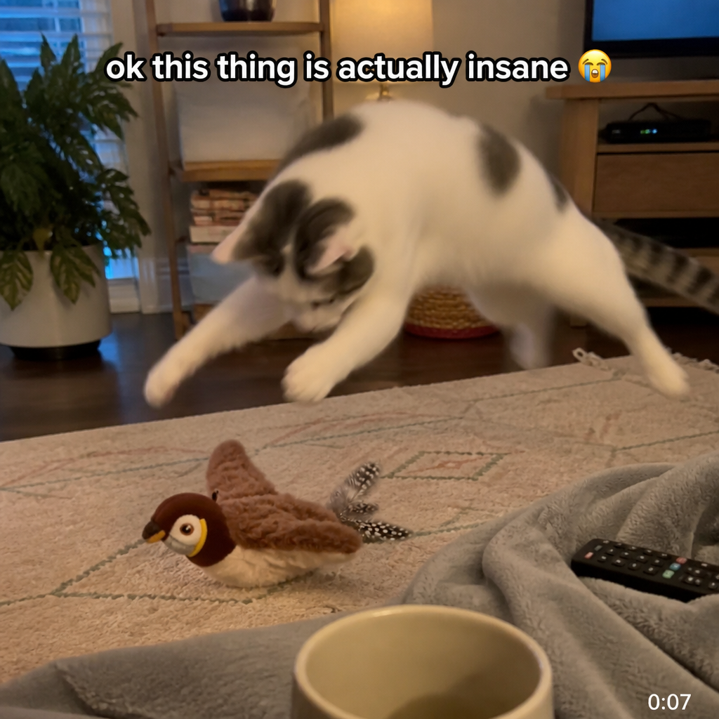 FeralFlicker™ — Wake Your Indoor Cat's Hunter Brain With One Paw Tap