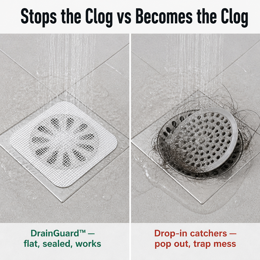 DrainGuard™ — Stop Hair Clogs Before They Wreck Your Shower Drain